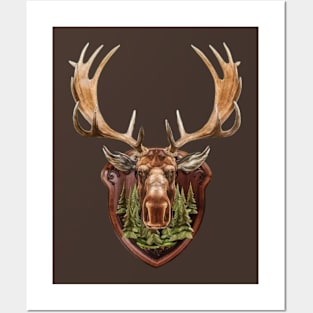 Moose Head Trophy Posters and Art